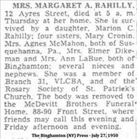 Rahilly, Mrs. Margaret A